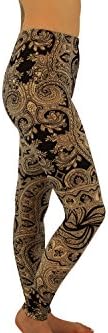 Unique Amazing Leggings in black mono paisely print