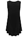 JollieLovin Women's Plus Size Sleeveless Solid Basic Comfy Summer Tunic Tank Top with Flare Hem - Black, XL (1X)