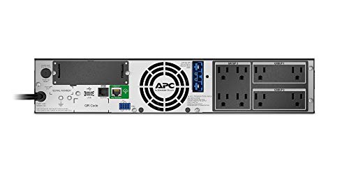 APC Network UPS, 1500VA Smart-UPS Sine Wave UPS with Extended Run Option, SMX1500RM2UC, 2U Rackmount/Tower Convertible, Line-Interactive, 120V
