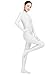 Ensnovo Womens One Piece Unitard Full Body suit Lycra Spandex Skin Tights White,M
