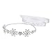 EVER FAITH Silver-Tone Austrian Crystal Wedding Snowflake Flower Hair Band Clear