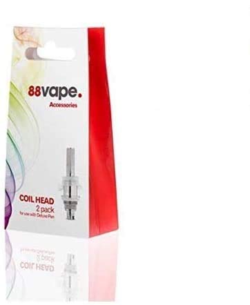 Deluxe Pen E-Cigarette Replacement coil for 88vape deluxe pen, Pack of 2 coils - Nicotine Free