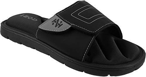 IZOD Men's Stephen Adjustable Sport Slide Sandal with Memory Foam (Medium / Men's  size 7-8, Black) price in Saudi Arabia | Amazon Saudi Arabia | kanbkam