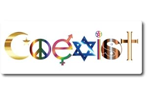 Magnet Me Up: Coexist Symbol Decal - 3x8 Inches, Heavy-Duty Automotive Magnet for Car, Truck, SUV - Promote Peace Harmony and Unity with This Symbolic Auto Magnet