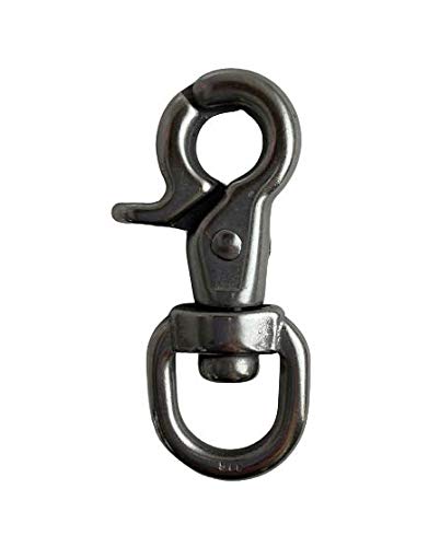 Stainless Steel 316 5/8" Trigger Snap with Swivel End Marine Grade Polished