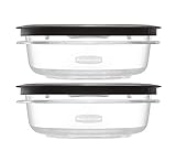 Rubbermaid Premier Food Storage Container, Grey, 3-Cups (Pack of 2)