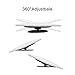 Blind Spot Mirror, DEDC Fan Shape 360 Degree Rotate Sway Adjustabe Blind Spot Mirrors, HD Glass Convex (Low Curvature) Frameless Stick On Lens (Pack of 2)