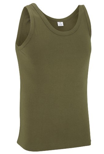 Army and Outdoors 100% Cotton Vest Top - Olive (L)