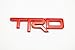 TRD Badge Racing Sticker Red Abs Plastic 3D Decal Emblem 12.5X3.5cm