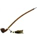 Extra Long Churchwarden Tobacco Pipe 14" - with Indian Spirit Feathers & Beads - Hand Made primary