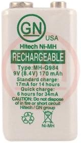 Rechargable 9 Volt Battery