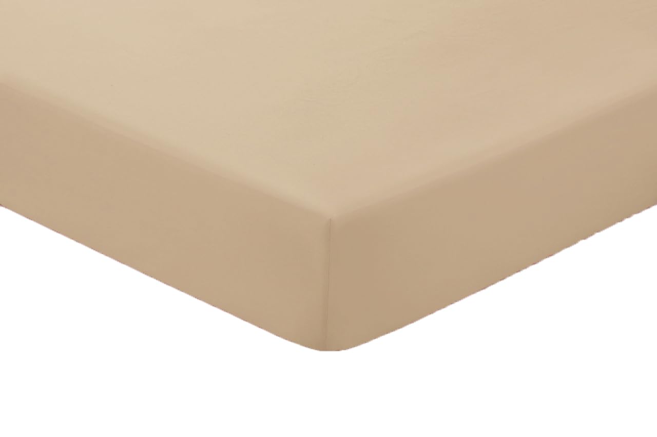 Amigozone Extra Deep 16"(40cm) Non Iron Percale Pollycotton Fitted Sheets (Double, Latte) โ image 1