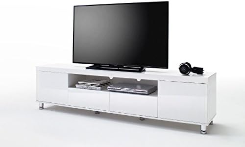 Noble Concept DIJON High-Gloss lacquered TV cabinet - Stylish European design TV console (Large)
