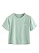 MakeMeChic Women's Letter Print Crop Tops Casual Short Sleeve Tees