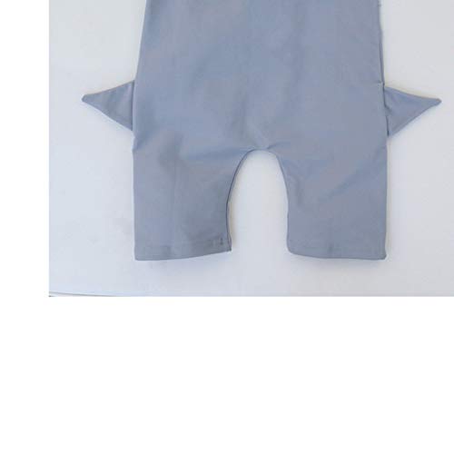 Kids Rash Guard Swimwear Girls Long Sleeve Cartoon Shark Swimsuit Cover Ups For Girl Hooded Surf Suit(Gray,5T)