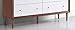 Baxton Studio Harlow Mid-Century Modern Scandinavian Style White and Walnut Wood 6-Drawer Storage Dresser