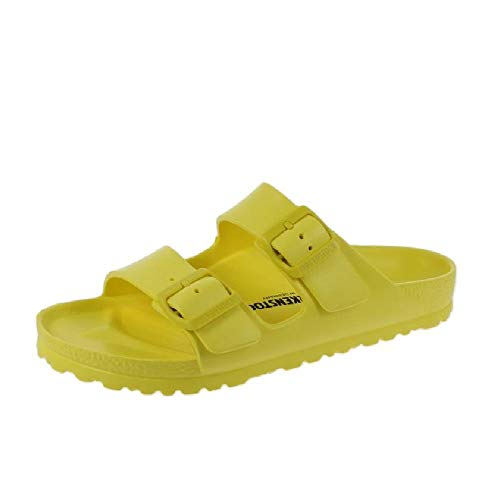 rubber birkenstocks yellow