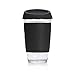 JOCO Cup 16oz - Eco-innovative Borosilicate Glass Reusable Classic Cup - (Black)