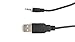 2.5mm Male AUX Audio Jack To USB 2.0 Male Charge Cable Adapter Cord / Data