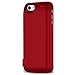 iPhone 5 5S 5C SE Battery Case,VinPone 4800mAh Rechargeable Backup Battery Charger Case for iPhone 5 5S 5C SE (Built in Extra USB Power Bank) Power Battery Pack Backup Juice Bank (Red-4800mAh)