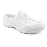 Easy Spirit Tourguide Women N/S Round Toe Leather White Mules