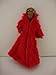 An Amazing Red Floor Length Fur Coat Made for the Barbie Doll Only Coat No Other Clothing