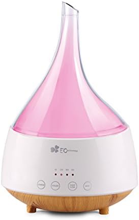 EC Technology Aromatherapy Aroma Essential Oil Diffuser 300ml Ultrasonic Cool Mist Scent Humidifier with 7 LED Changing Colors/Candle lights Auto Shut-off for Home Office Baby Bedroom Study Yoga Spa