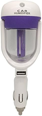 Car Air Humidifier, Cool Mist Humidifier,SLDL 50ML 180 Degree Rotation Mini Aroma Diffuser and Aromatherapy Essential Oil Diffuser Air Refresher with USB (Purple)