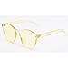 MINCL/FAshion Party Rimless One Piece Clear Lens Color Sunglasses -yhl (yellow, ca)