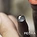 Peora Created Black Fire Opal Earrings in Sterling Silver, Harlequin Halo Dangle Design, Oval Shape, 10x8mm, 3 Carats total, Friction Backs, Hypoallergenic Earrings for Women, Fire Opal Jewelry