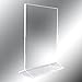 Marketing Holders 8 Pack Sign Holder 5x7 Inch Double Sided Top Load Clear Acrylic Counter Menu Price List or Notice Vertical Portrait Table Tent Display for Office or Retail Shops