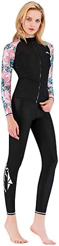 Vntoogreat Split swimsuit, ladies split long-sleeved swimsuit, conservative slim slim surf suit, outdoor sun protection UV protection