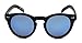Eason Eyewear Men/Women's Retro Hipster Round Sunglasses with Mirrored Lens,Tortoise, Wood Print, 45mm 50mm