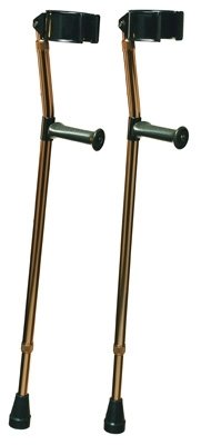 Lumex 6346 Deluxe Ortho Forearm Crutches, Medium, Color Bronze