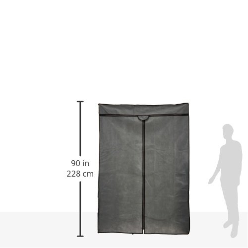 Whitmor COVER ONLY for Double Rod Closet with Heavy Duty Zipper Gray