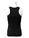 DRESSIS Women's Basic Sleeveless Scoop Neck Racerback Slim Solid Tank Top BLACK L