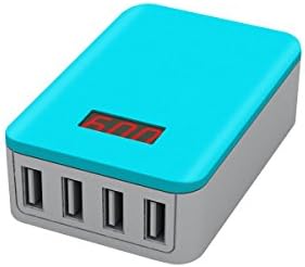 YunMei 4 Port 25W Desktop High Speed Charging Station USB Adapter with output display MAX 5A For Android, Samsung, iPhone, Ipad, Nexus, HTC, Sony and More (HB)