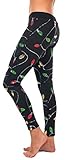 Tipsy Elves Women's Christmas Lights Leggings Holiday Pants (Small)