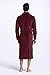 TONY AND CANDICE Men's Fleece Bathrobe Long Shawl Collar Plush Robe (Burgundy, XL)