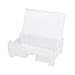 Hamosky Acrylic Clear Business Card Holder, Plastic Business Card Stand for Men & Women, Portable Business Name Card Case Box,White,2 Pack