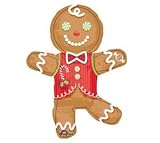 Red Striped Vested Gingerbread Man Icing Candy Cane Gumdrops 34