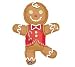 Red Striped Vested Gingerbread Man Icing Candy Cane Gumdrops 34" Balloon Mylar by Anagram