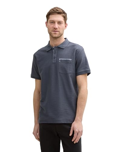 TOM TAILOR Polo da Uomo, 10306 - Blueish Grey, S