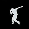SHMAZ 9.5 * 13.3 Cm Knappe Jongens Dansen Auto Stickers Reflecterende Auto Decoratieve Accessoires Zwart/Zilver