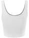 Fifth Parallel Threads FPT Womens Basic Crop Tank Top White Small