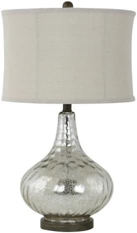 Aspire Home Accents 4950 Janus Single Light 26" Tall Vase Table Lamp, Silver