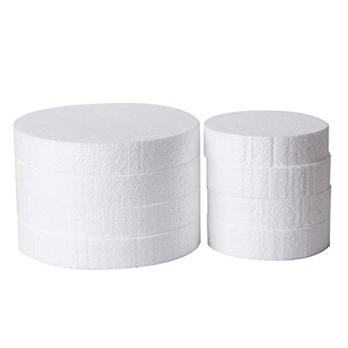30 Foam Circles -Craft Foam Circles- Styrofoam Discs- Craft Foam for Art and Craft -Floral Foam- Foam Disks- DIY Crafts for Home, School- 2 Size 6'' x 6'' x 1'' and 4'' x 4'' x 1'' Inch (Pack of 30) - Thumbnail 2
