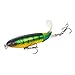 GUFIKY Fishing Lures Whopper Plopper 4.0 inch/0.5 oz with Rotating Spins Tail for Bass，Trout ，Walleye，Pike and Musky Topwater Floating Hard Baits Swimbaits with Barb Treble Hooks