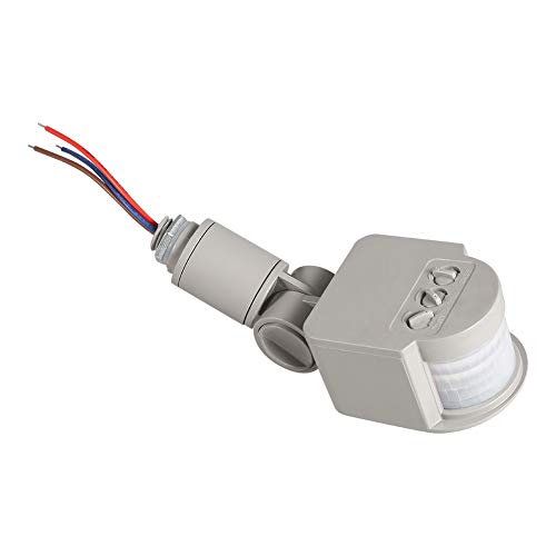Neufday 180 Degree Infrared PIR Motion Sensor Detector Wall Light Switch Gray LED Outdoor 90~250V - Thumbnail 5