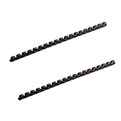 Fellowes Plastic Comb Binding Spines, 1/4 Inch Diameter, Black, 20 Sheets, 100 Pack (52366), 2 Packs